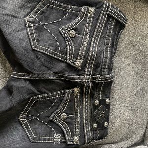 Miss me jeans size 28 inseam 33 boot cut dark blue perfect condition